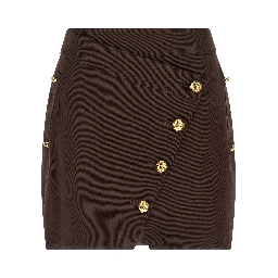 Brown Cotton Long Skirt