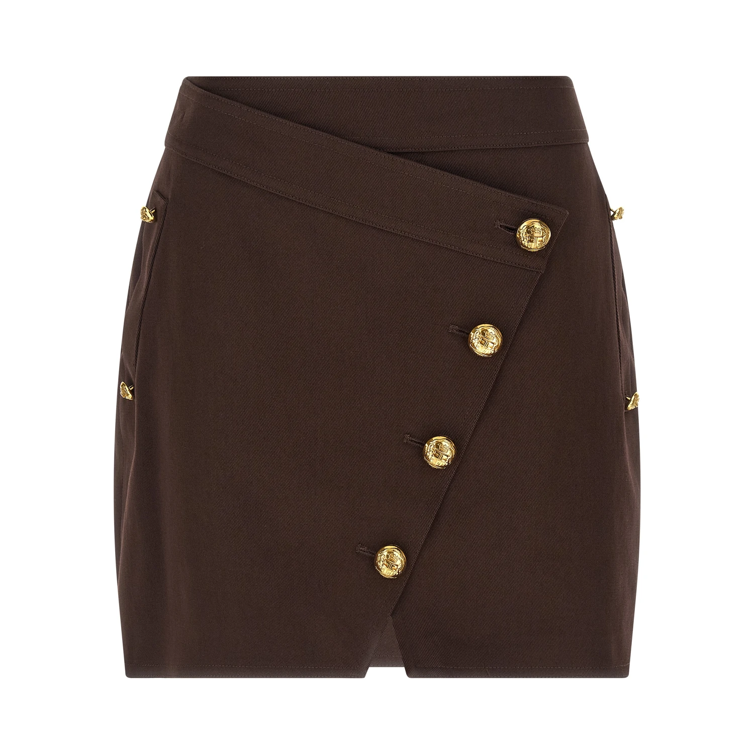Brown Cotton Long Skirt