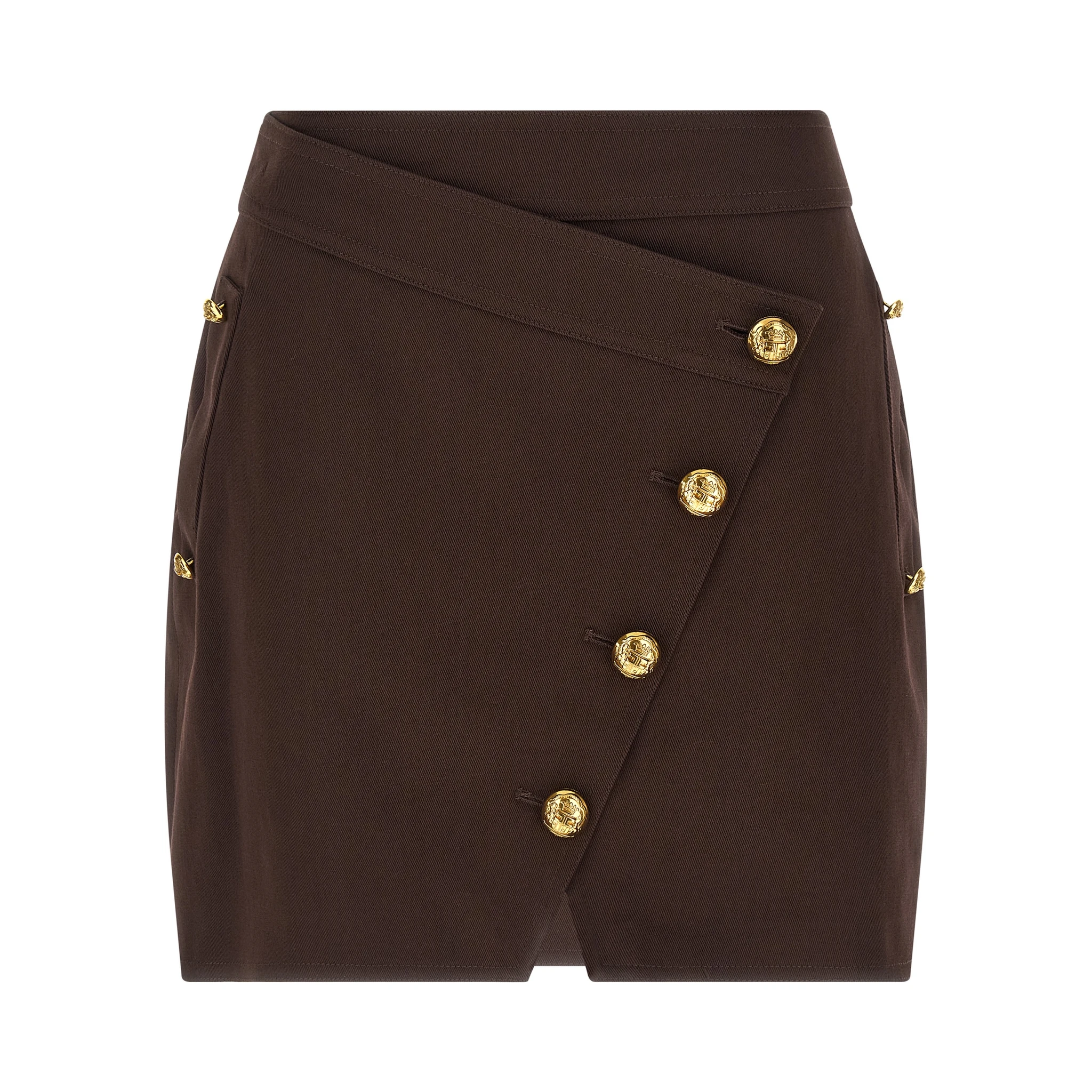 Brown Cotton Long Skirt