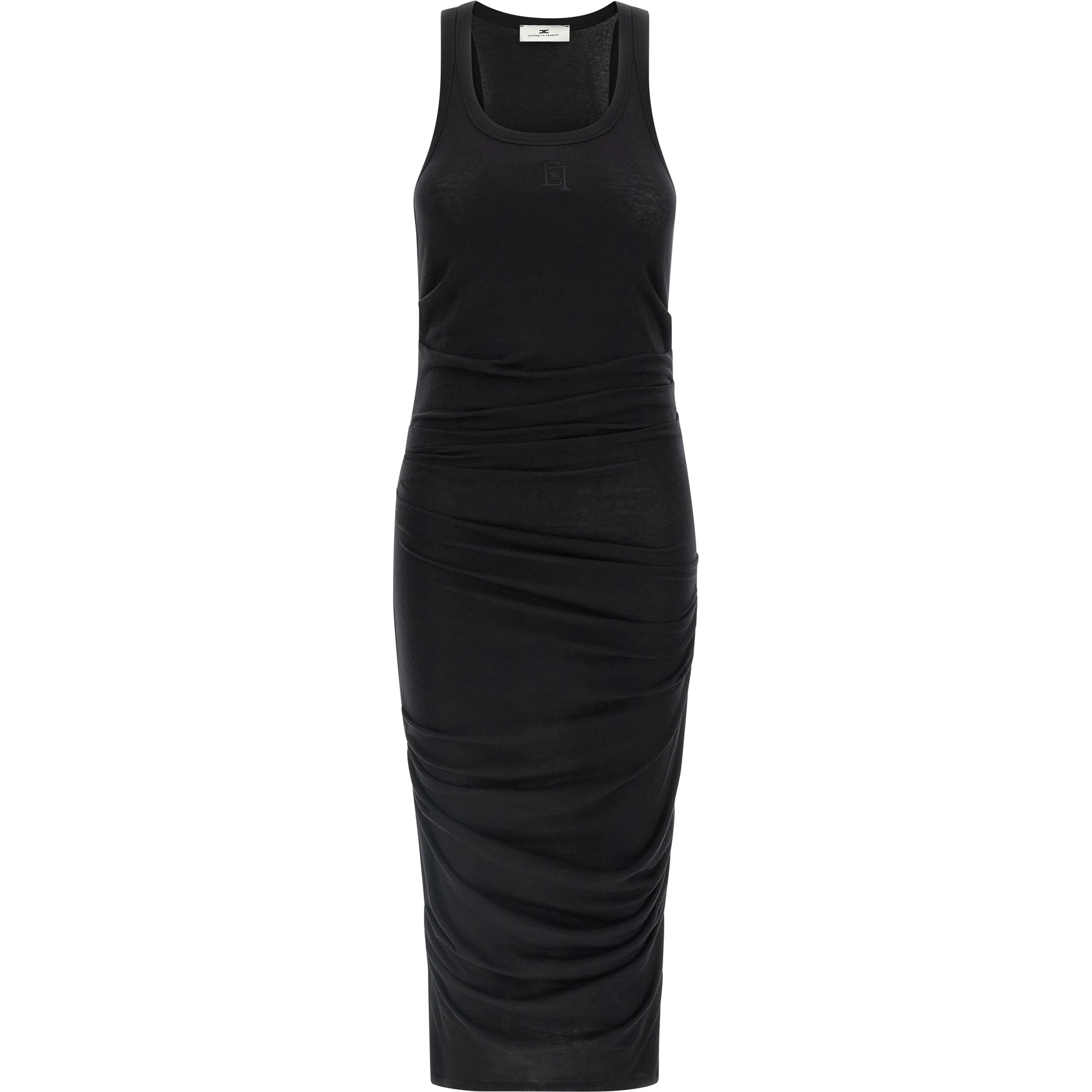 Black Lycra Midi Dress