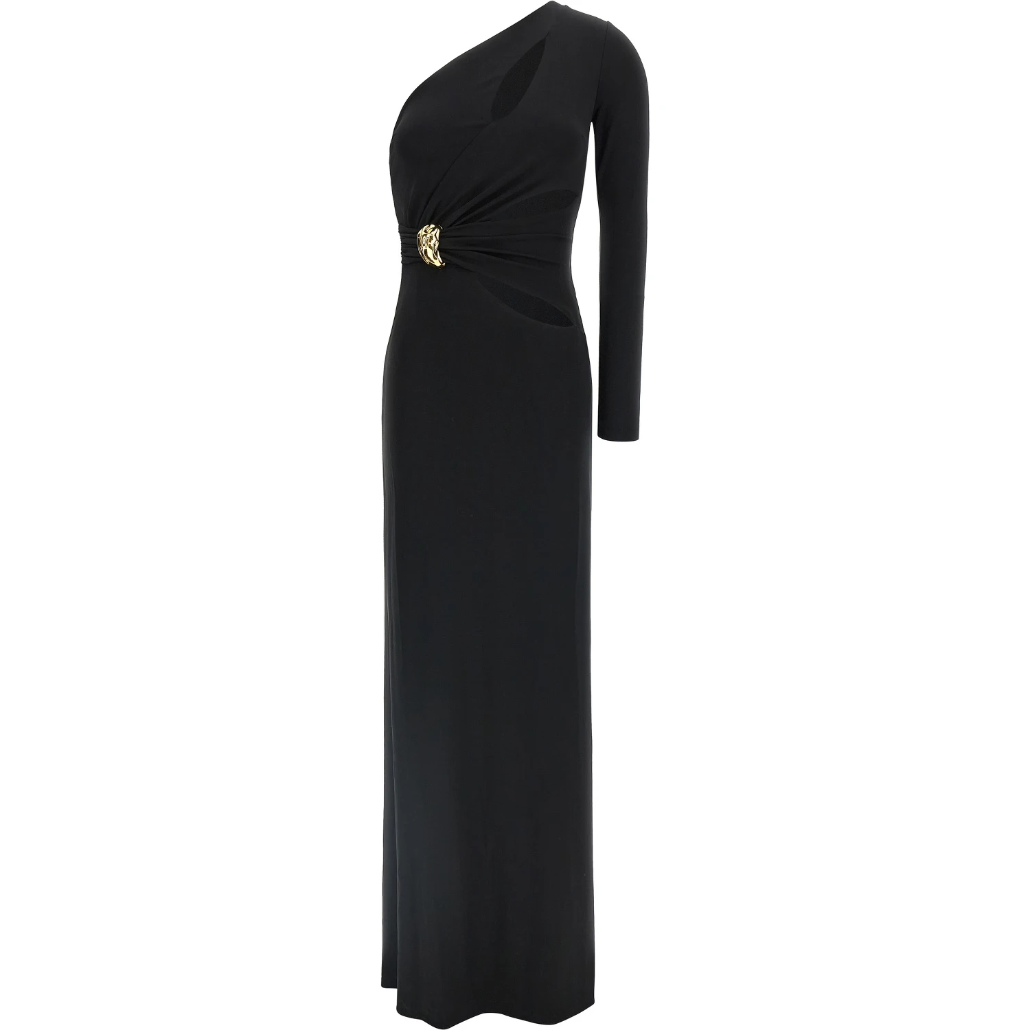 Black Viscose Long Dress