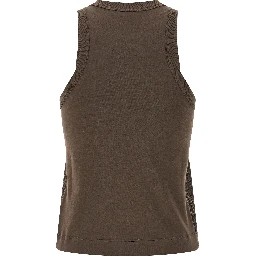 Brown Cotton Tank Tops