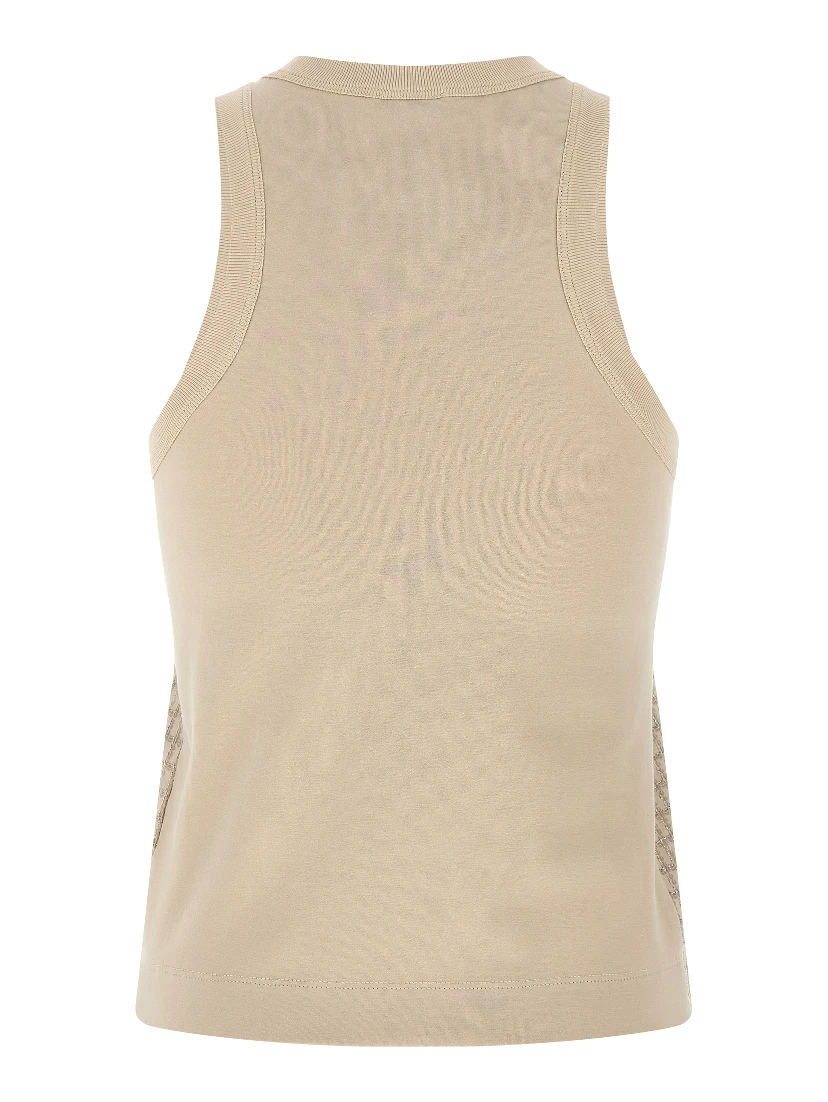 Beige Cotton Tank Tops