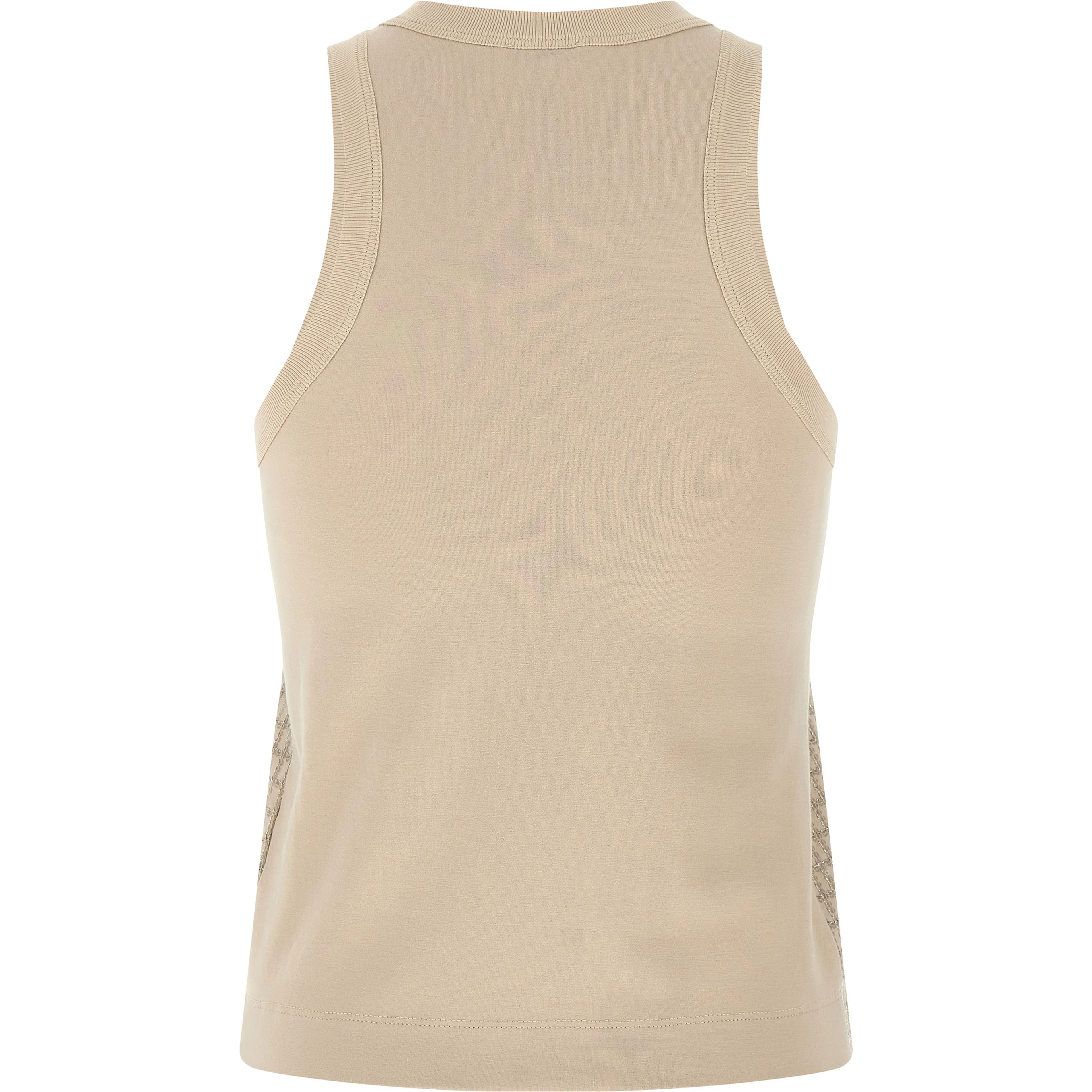 Beige Cotton Tank Tops