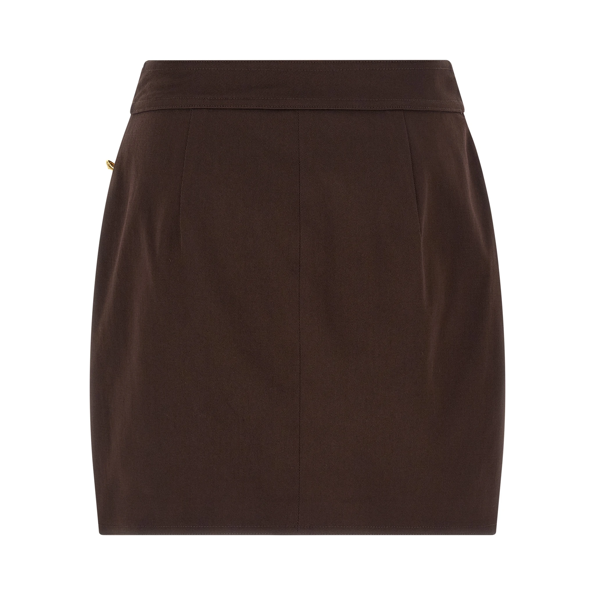 Brown Cotton Long Skirt
