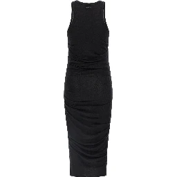 Black Lycra Midi Dress