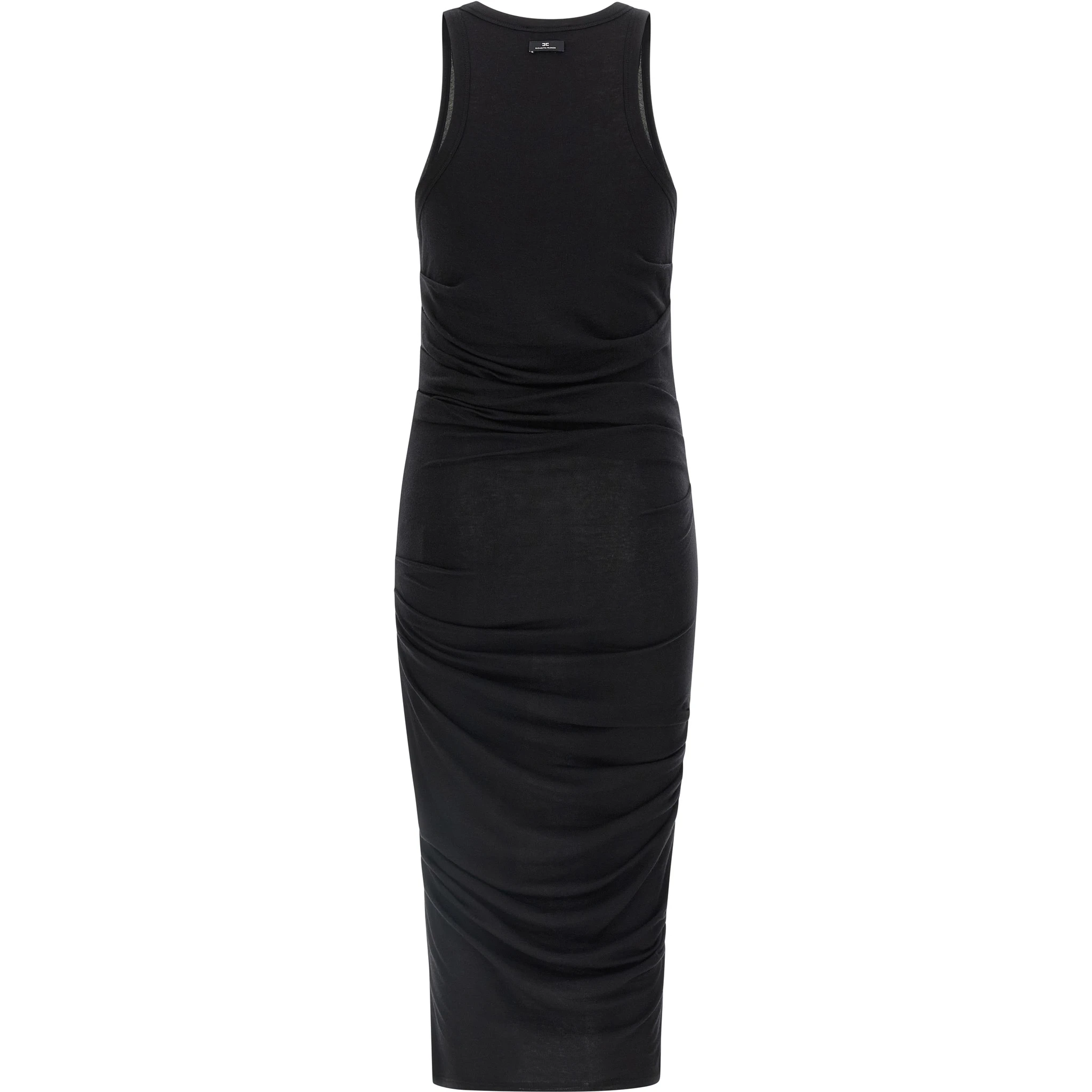 Black Lycra Midi Dress