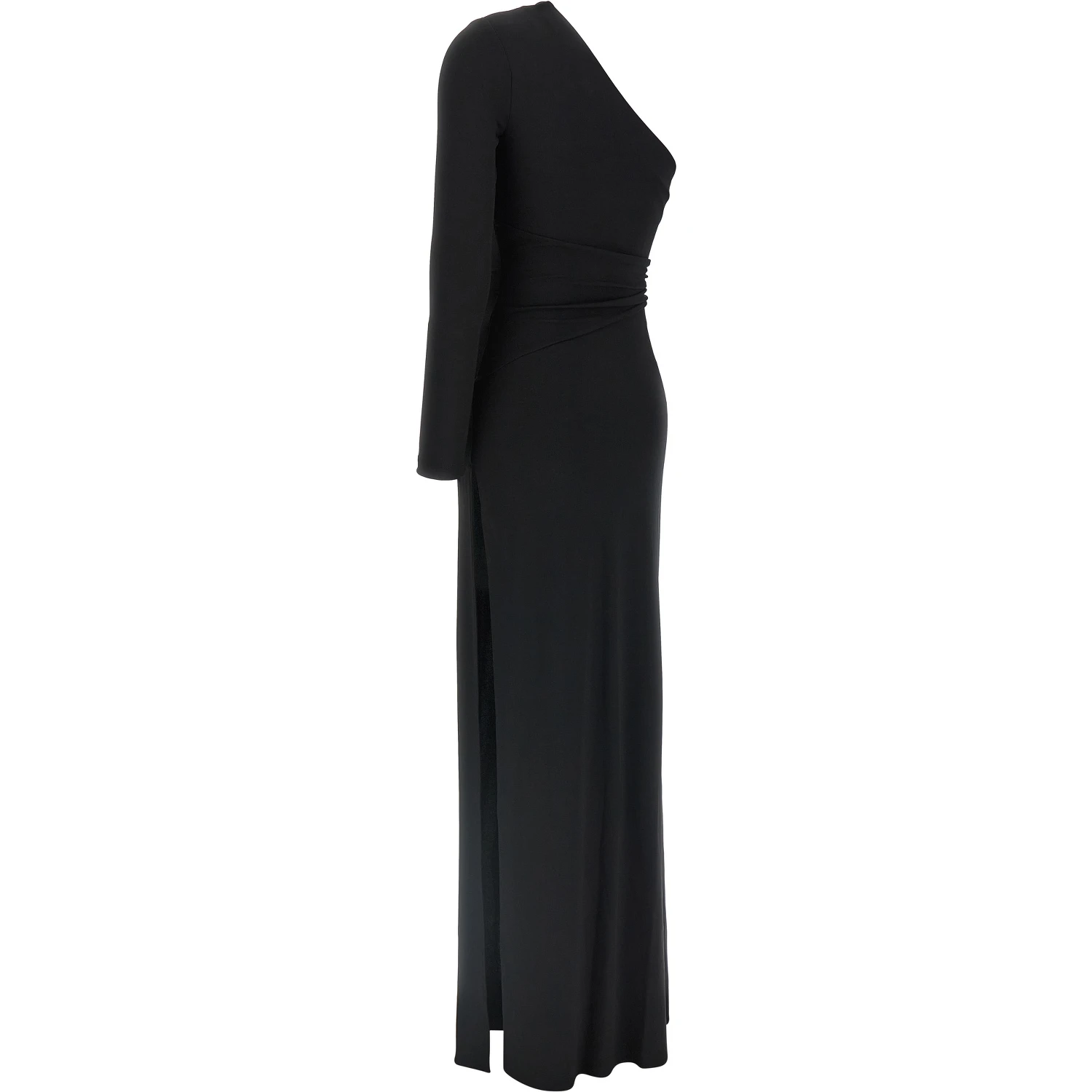Black Viscose Long Dress