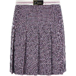 Purple Viscose Long Skirt