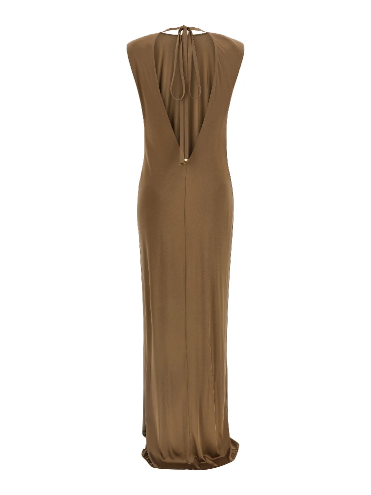 Beige Viscose Long Dress alternative