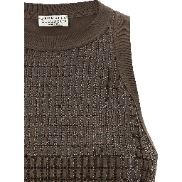 Brown Cotton Tank Tops
