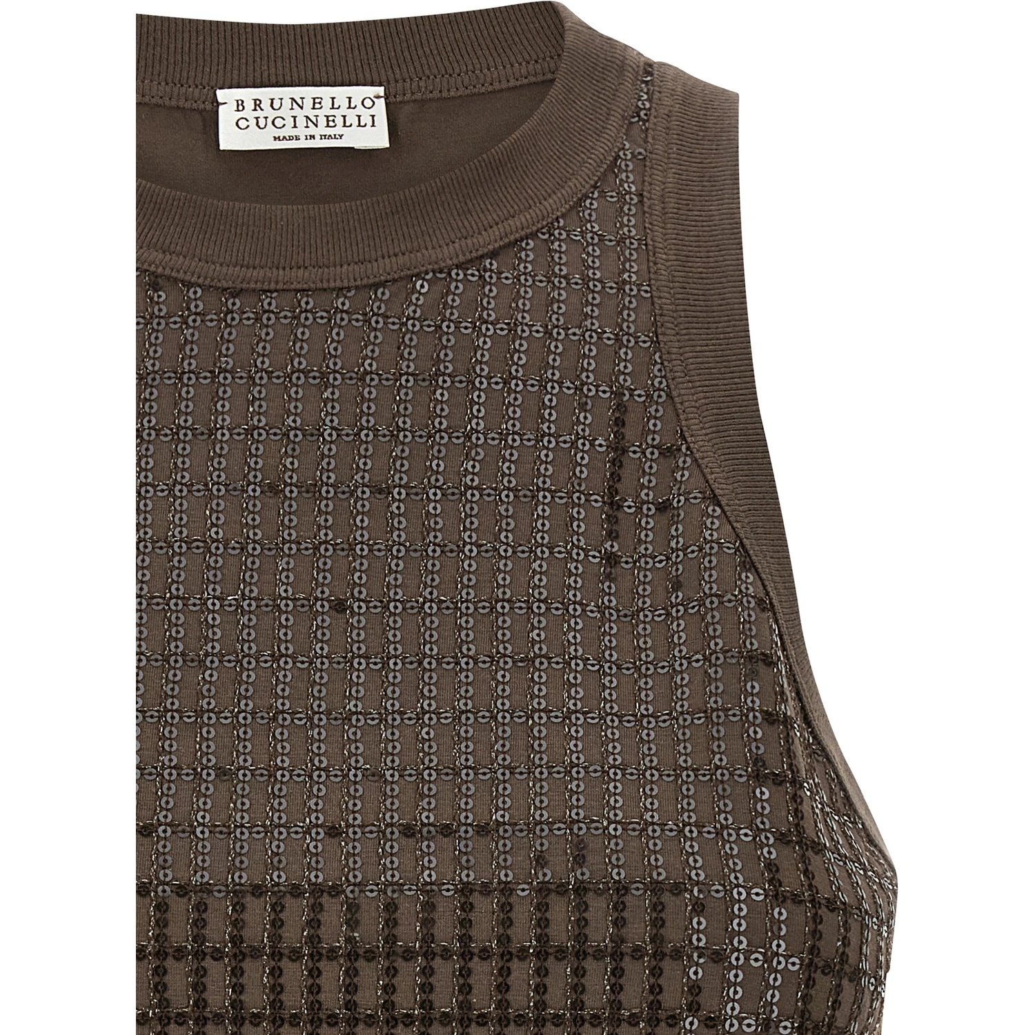 Brown Cotton Tank Tops