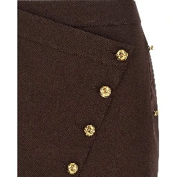 Brown Cotton Long Skirt