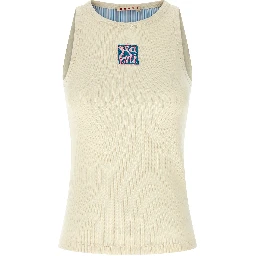 Beige Cotton Tank Tops
