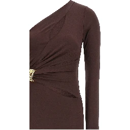 Brown Viscose Long Dress