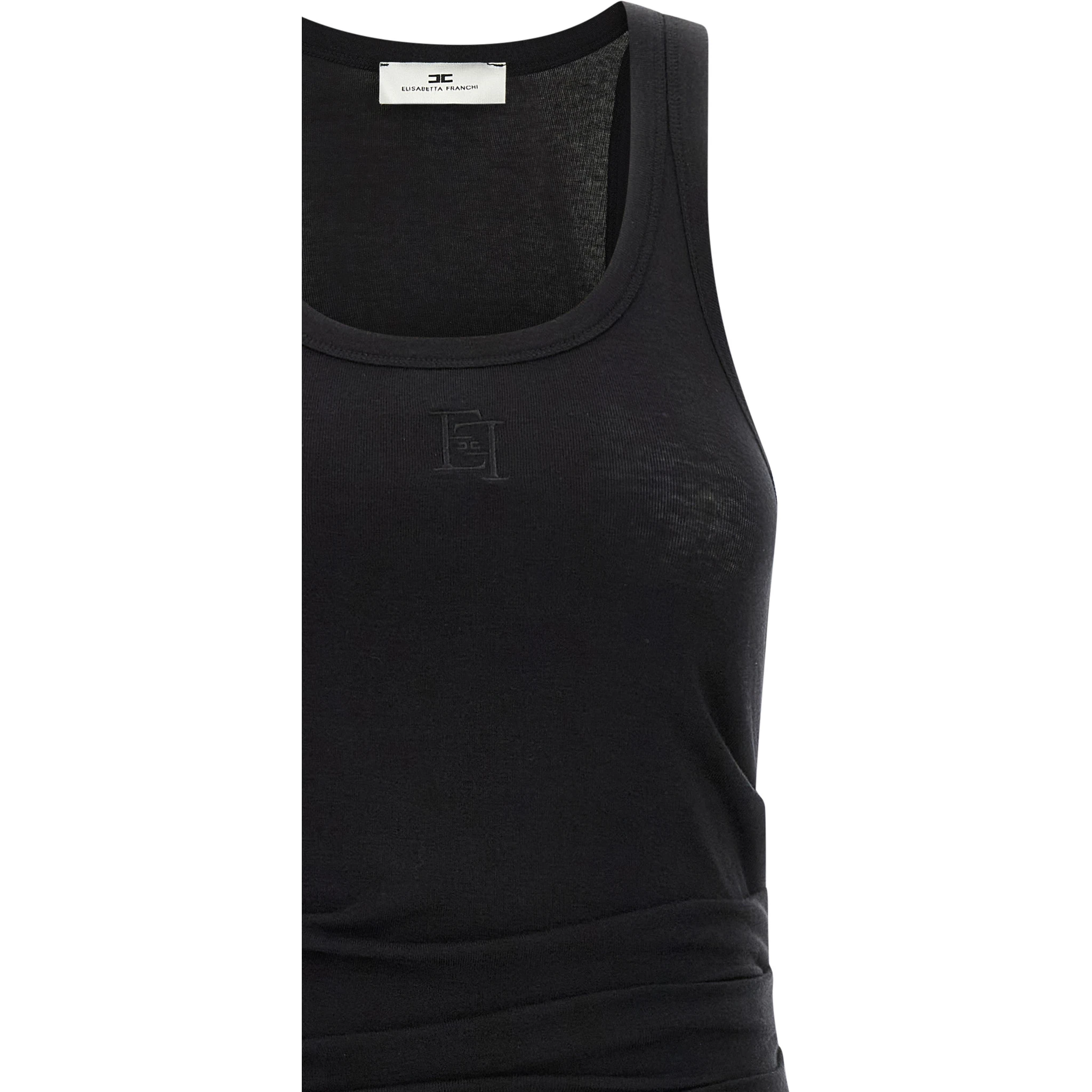 Black Lycra Midi Dress