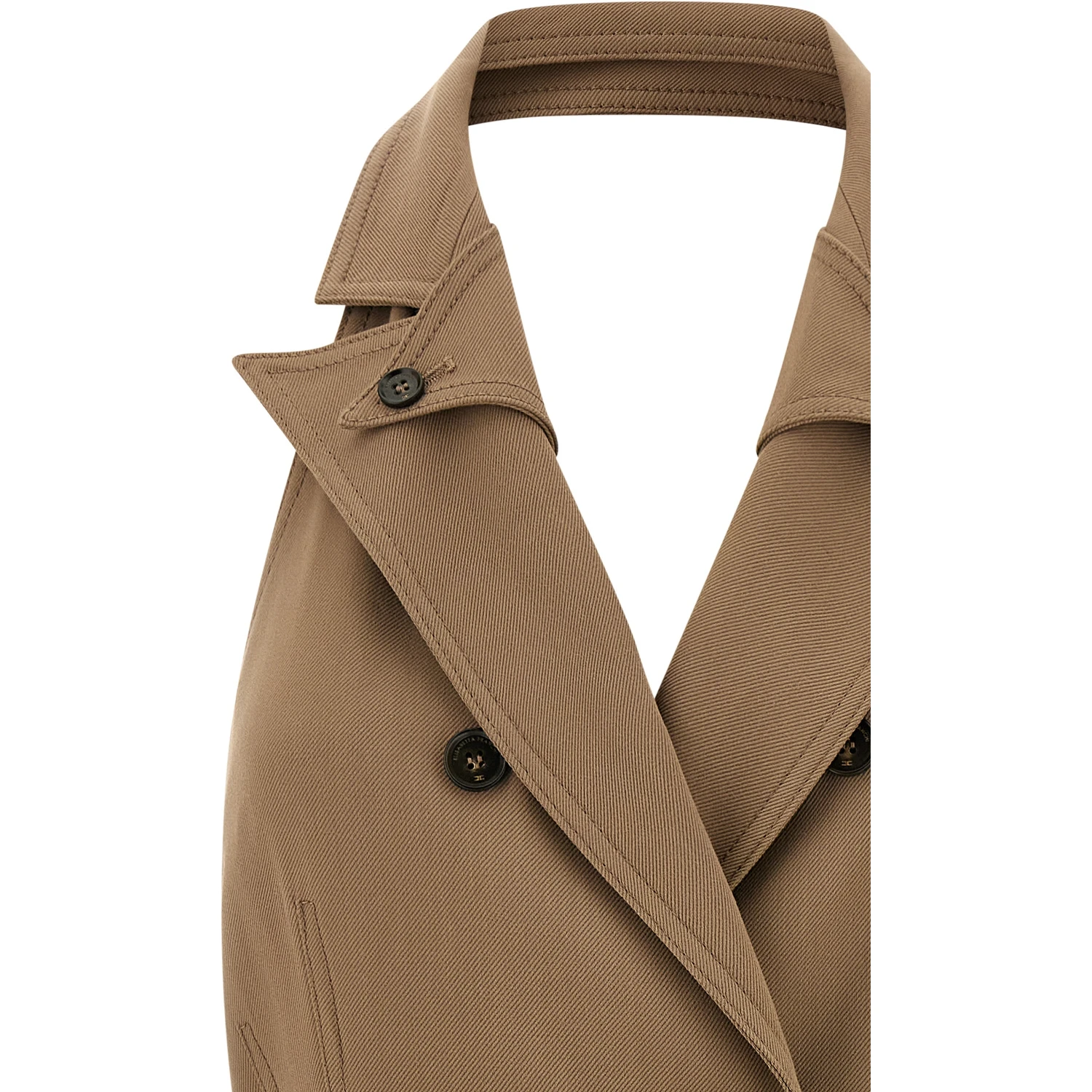 Beige Viscose Short Dress