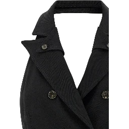 Black Viscose Short Dress