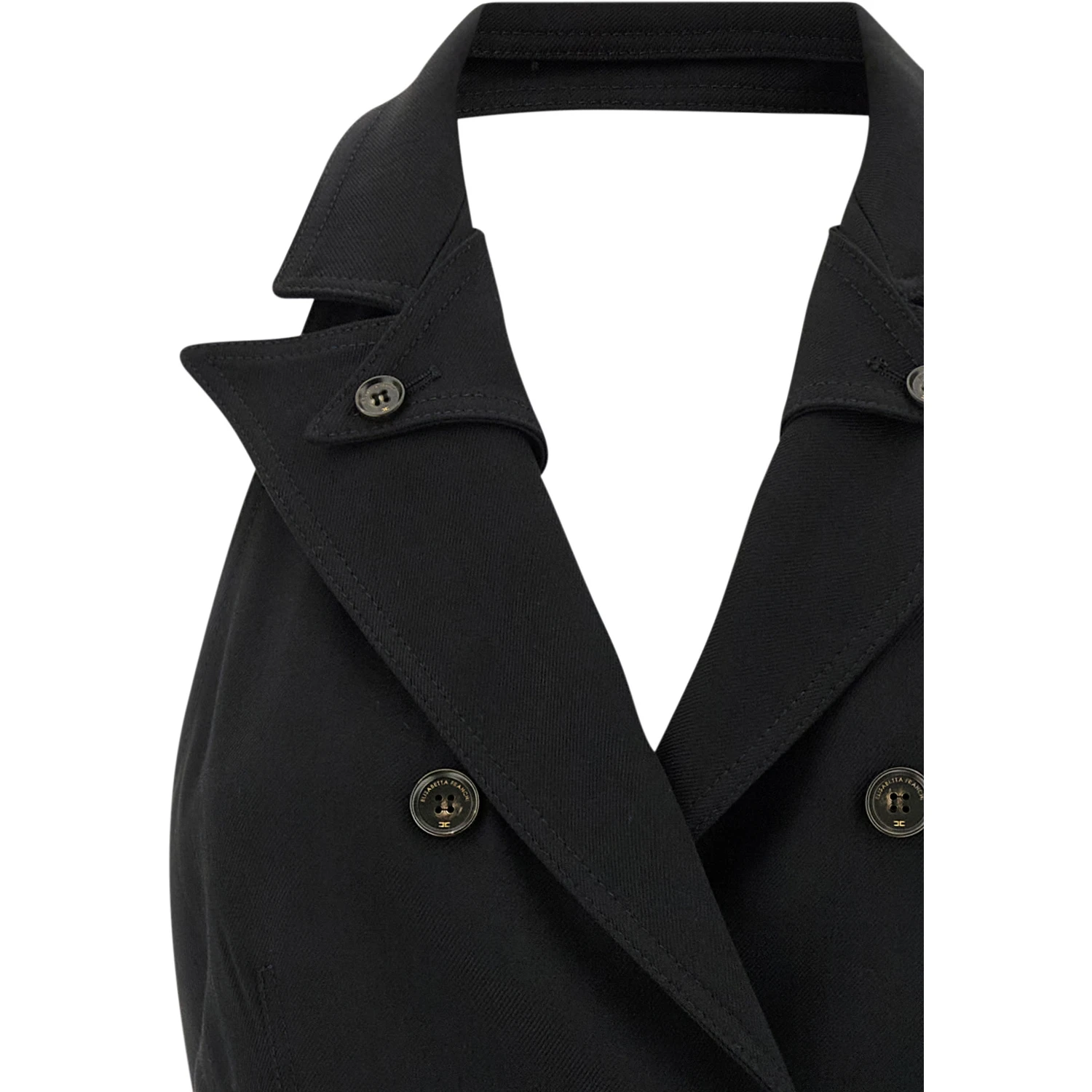 Black Viscose Short Dress