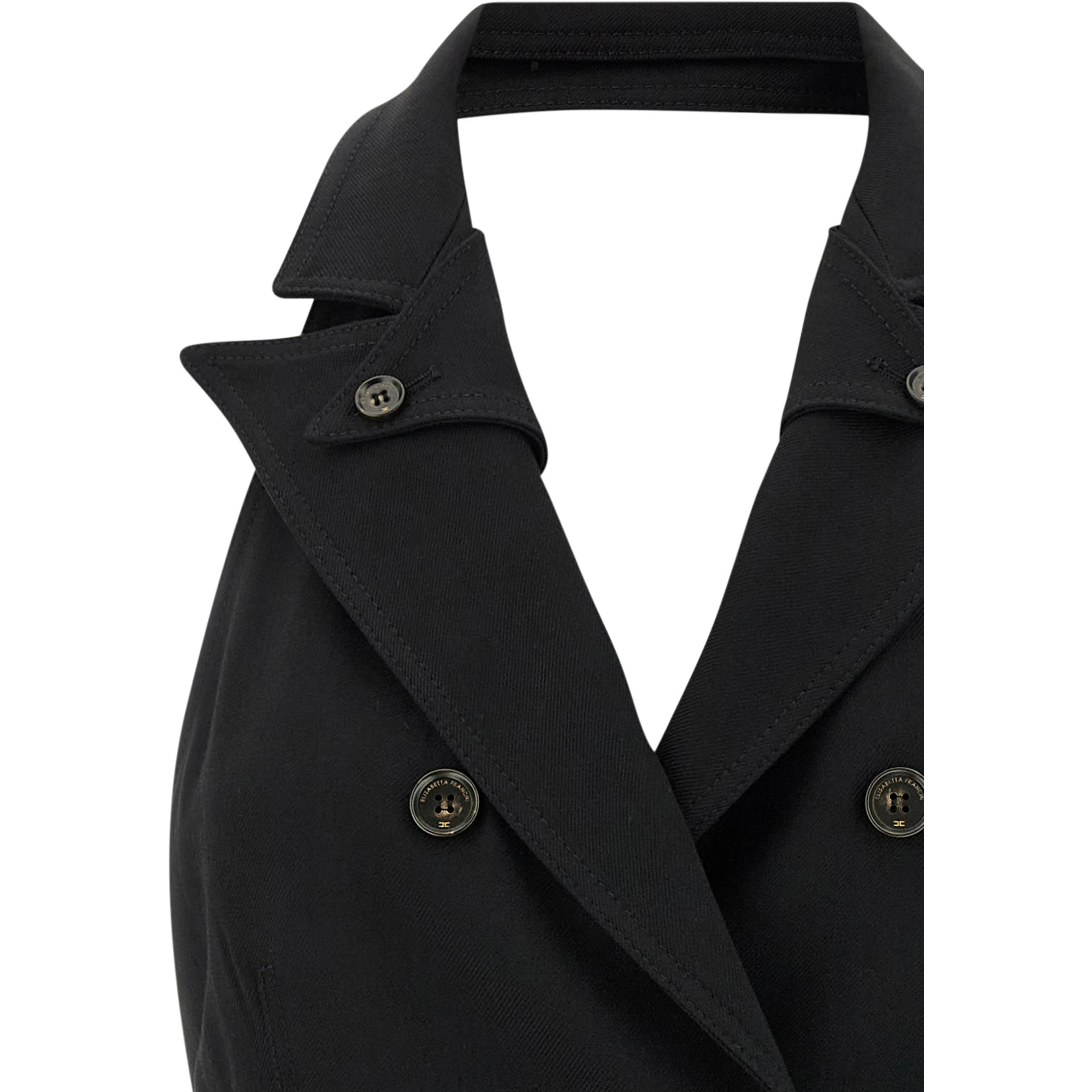 Black Viscose Short Dress