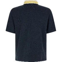 Blue Cotton Polo Shirt