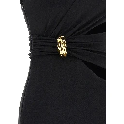 Black Viscose Long Dress