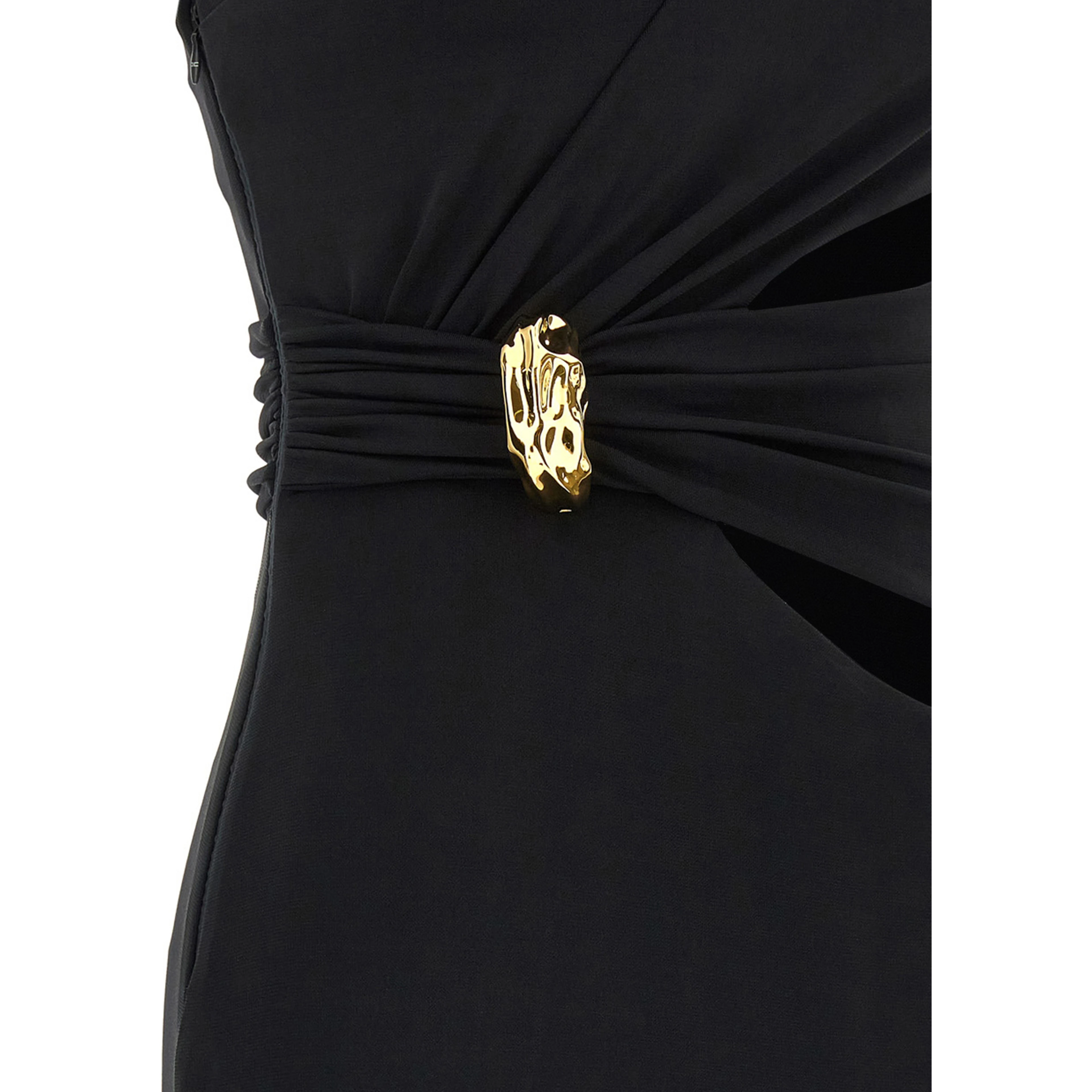 Black Viscose Long Dress