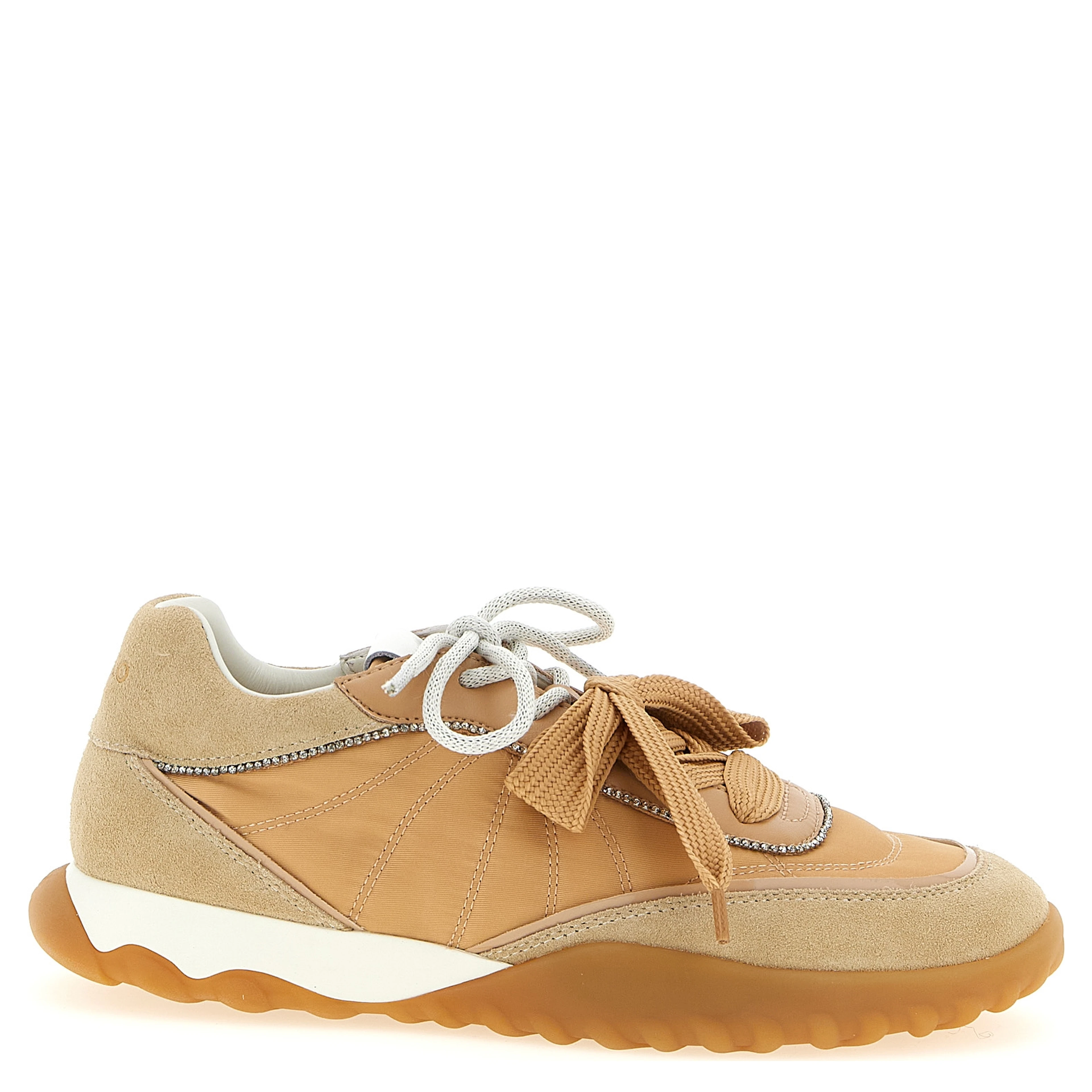 Beige Calfskin Athletic Sneakers