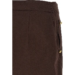 Brown Cotton Long Skirt