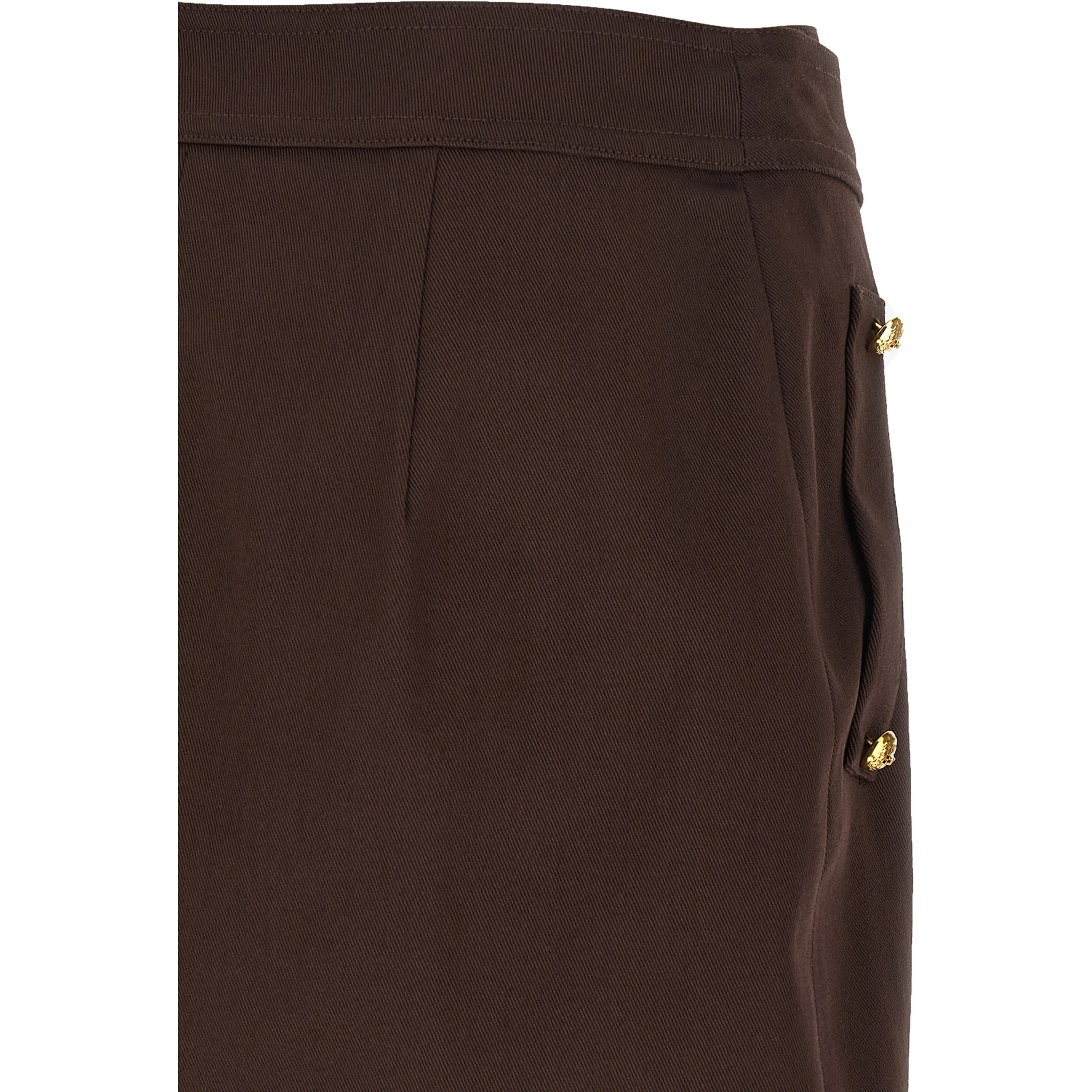 Brown Cotton Long Skirt