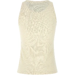 Beige Cotton Tank Tops