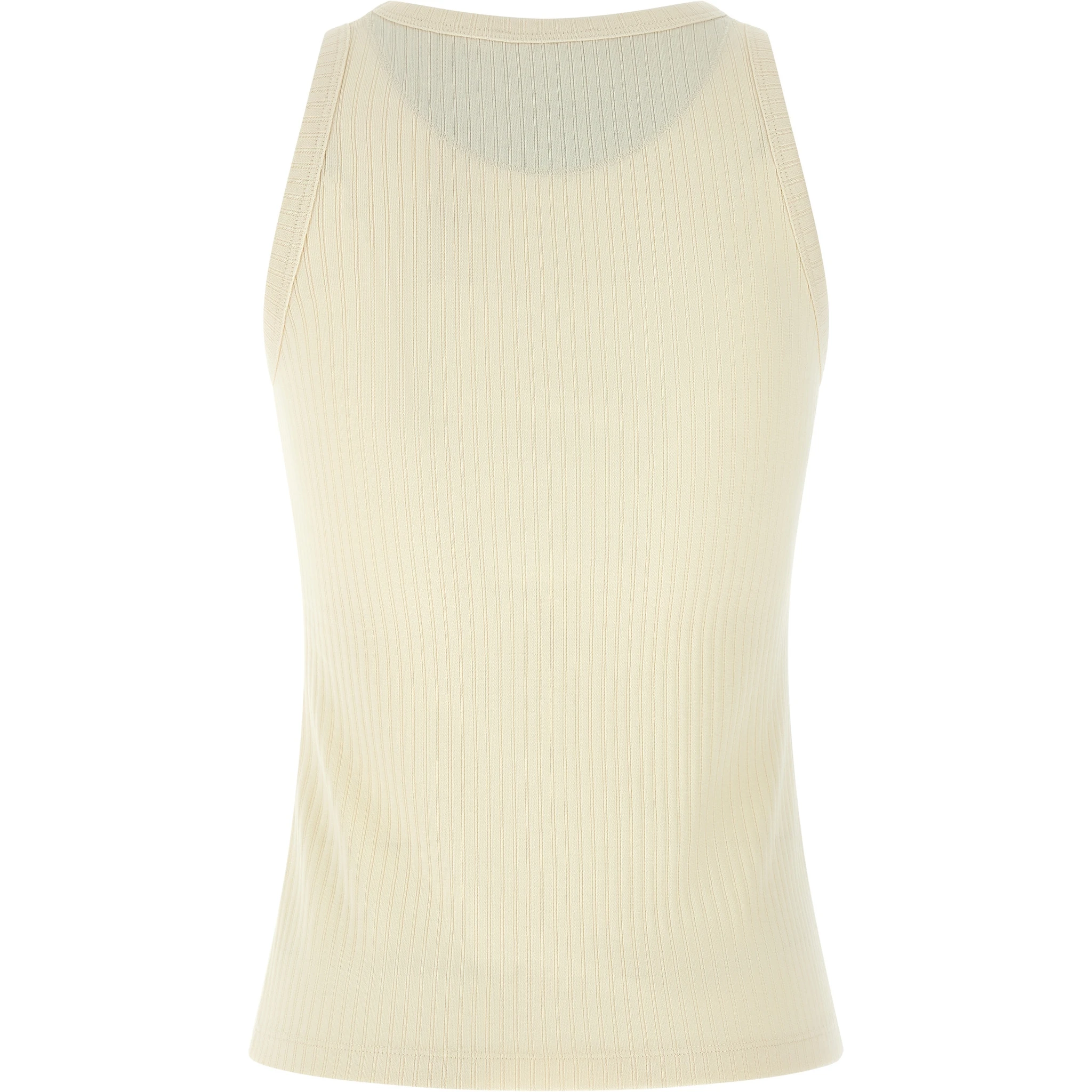 Beige Cotton Tank Tops
