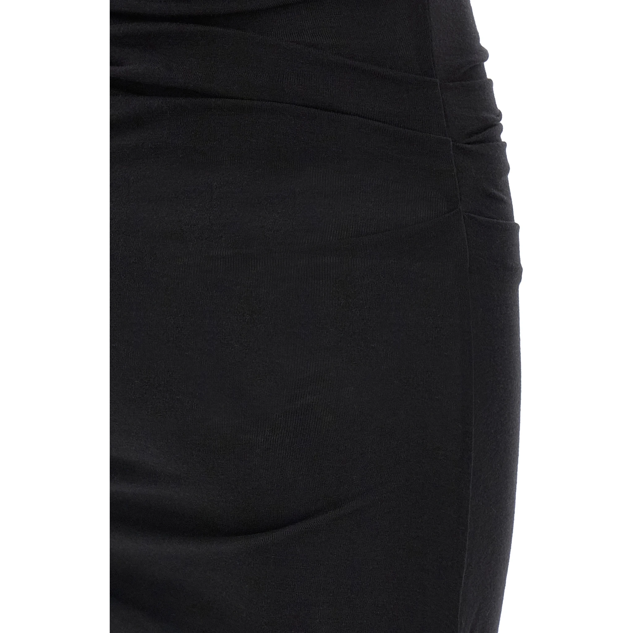 Black Lycra Midi Dress