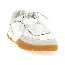White Calfskin Athletic Sneakers