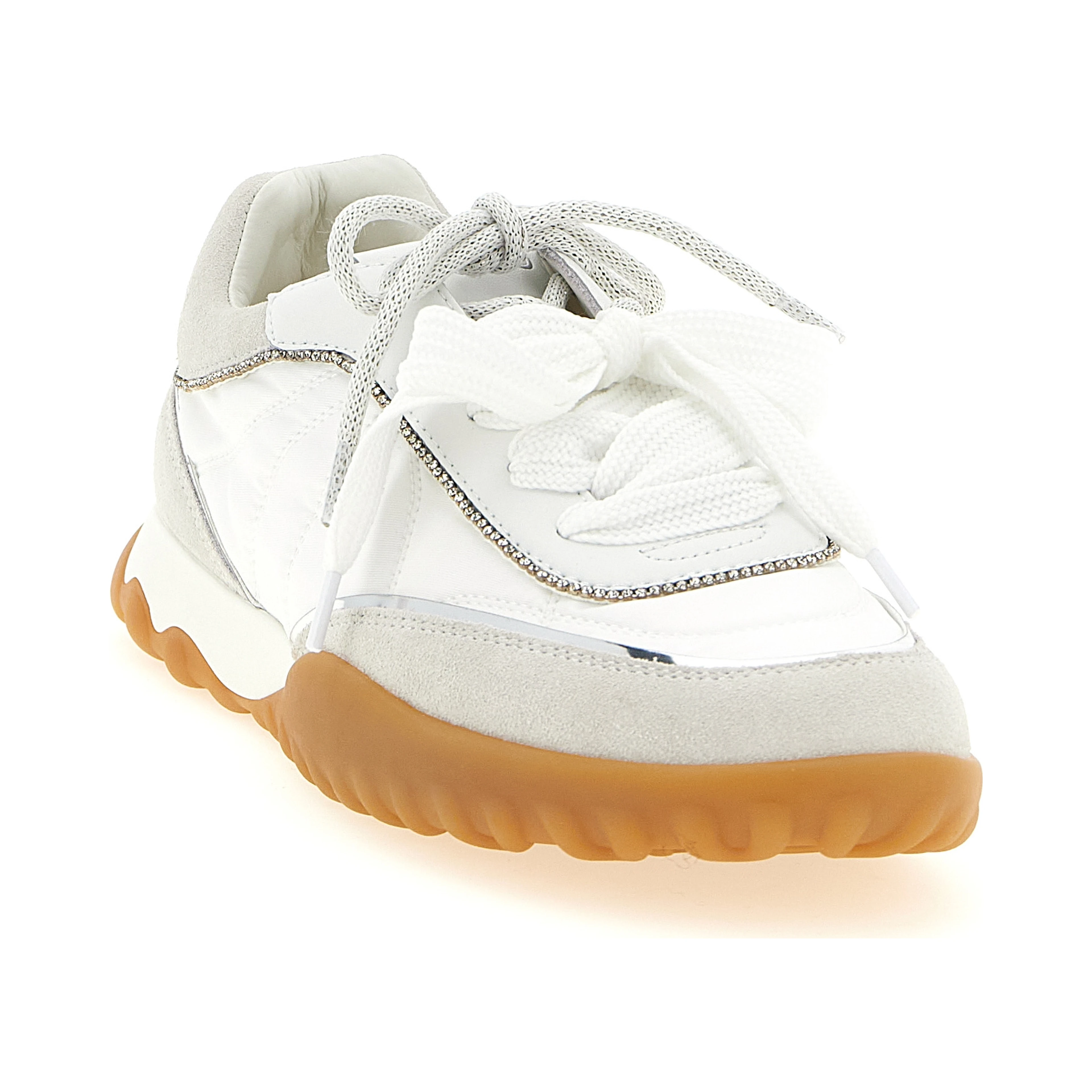 White Calfskin Athletic Sneakers