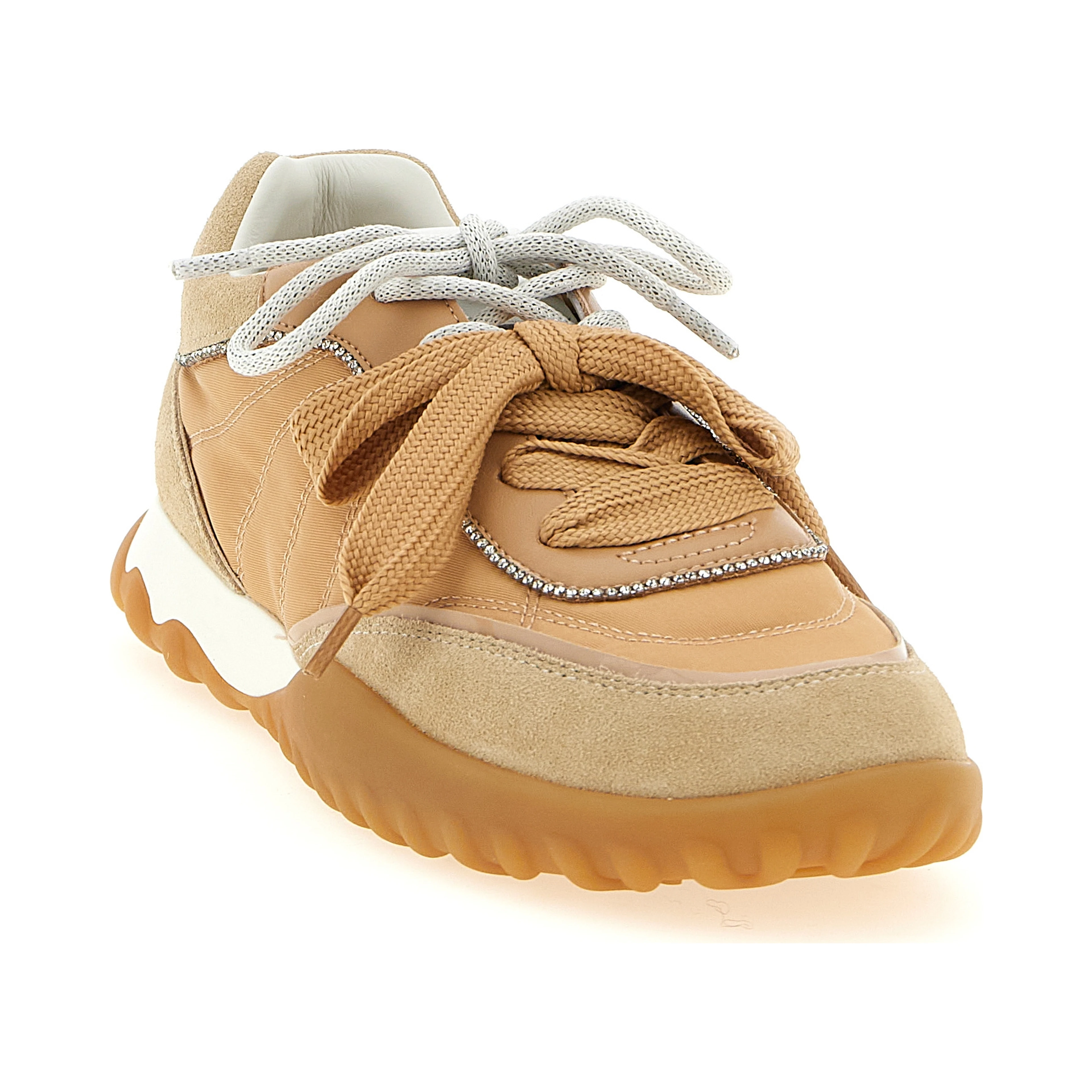 Beige Calfskin Athletic Sneakers
