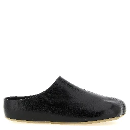 Black Calfskin Clogs