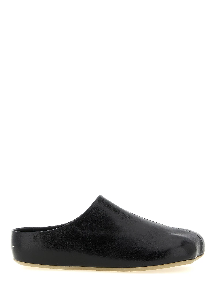Black Calfskin Clogs