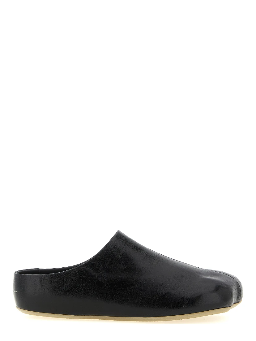 Black Calfskin Clogs