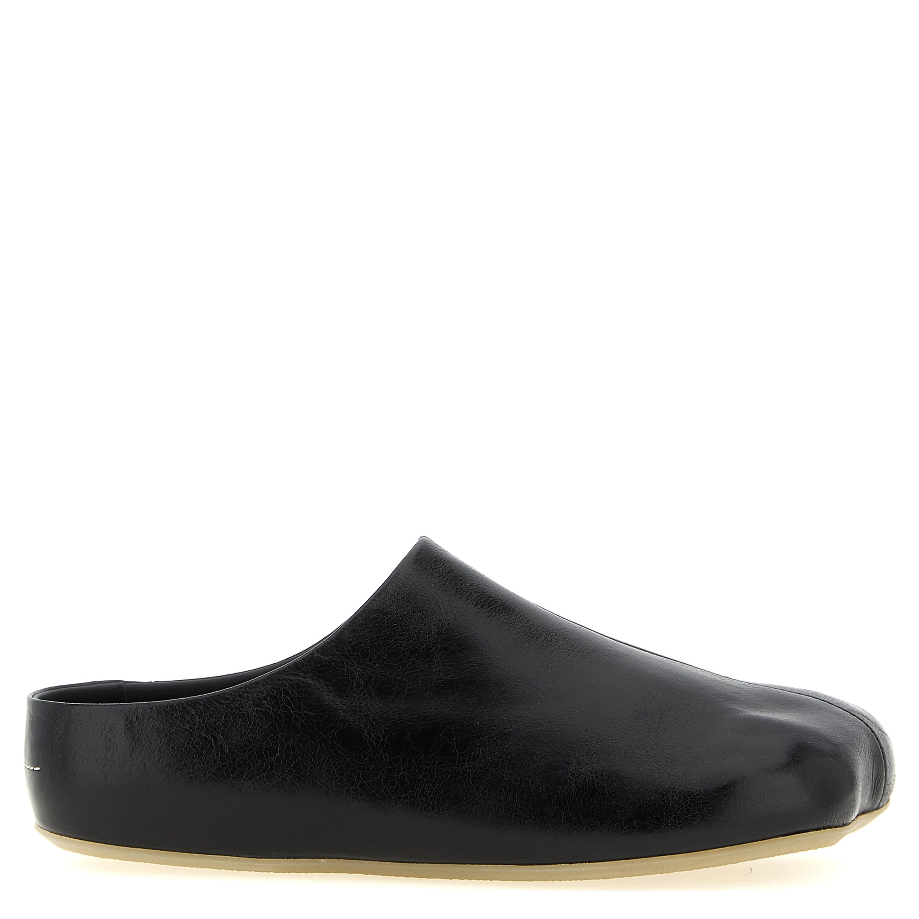 Black Calfskin Clogs