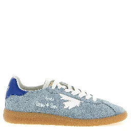 Blue Calfskin Low Top Sneakers