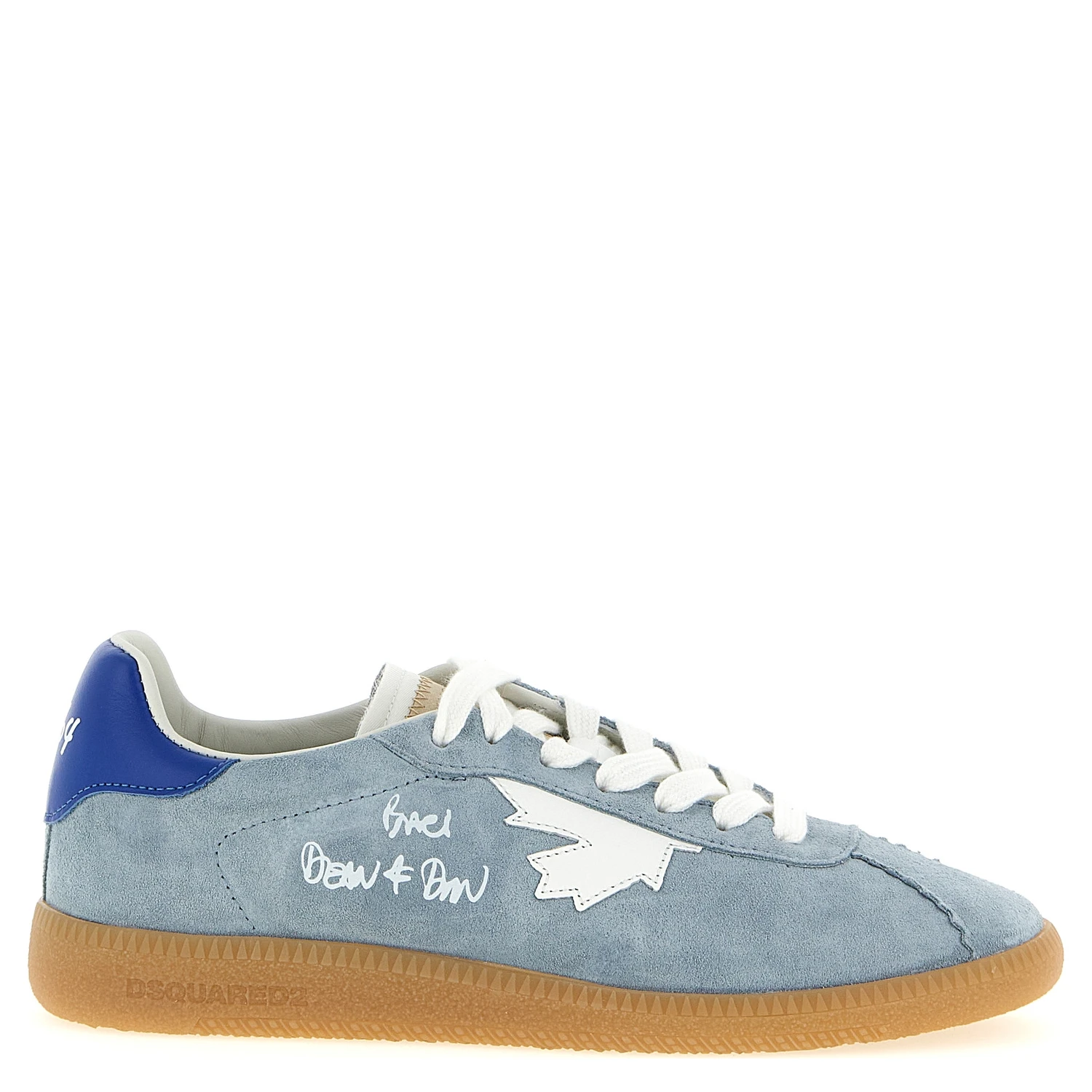 Blue Calfskin Low Top Sneakers