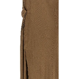Beige Viscose Long Dress