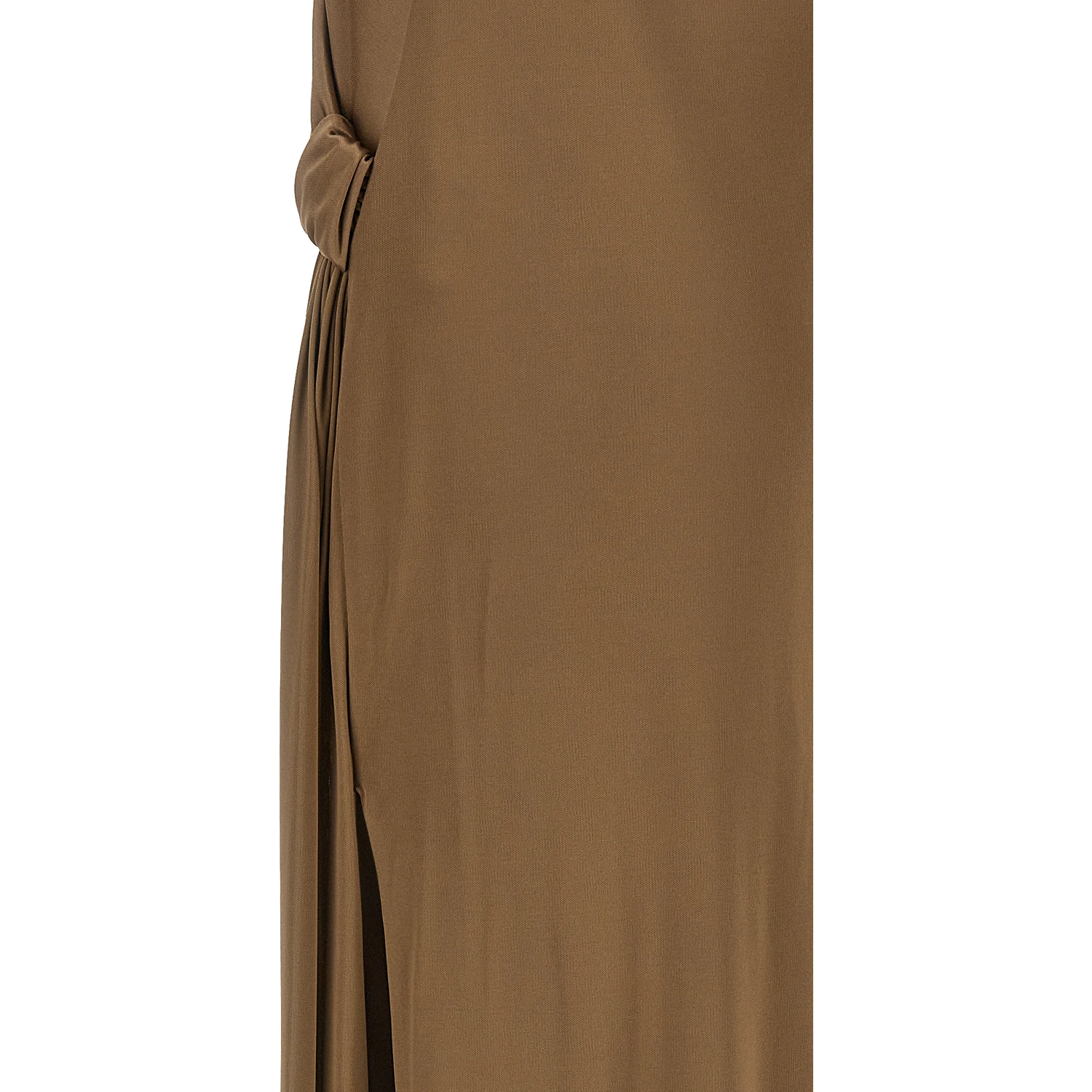 Beige Viscose Long Dress