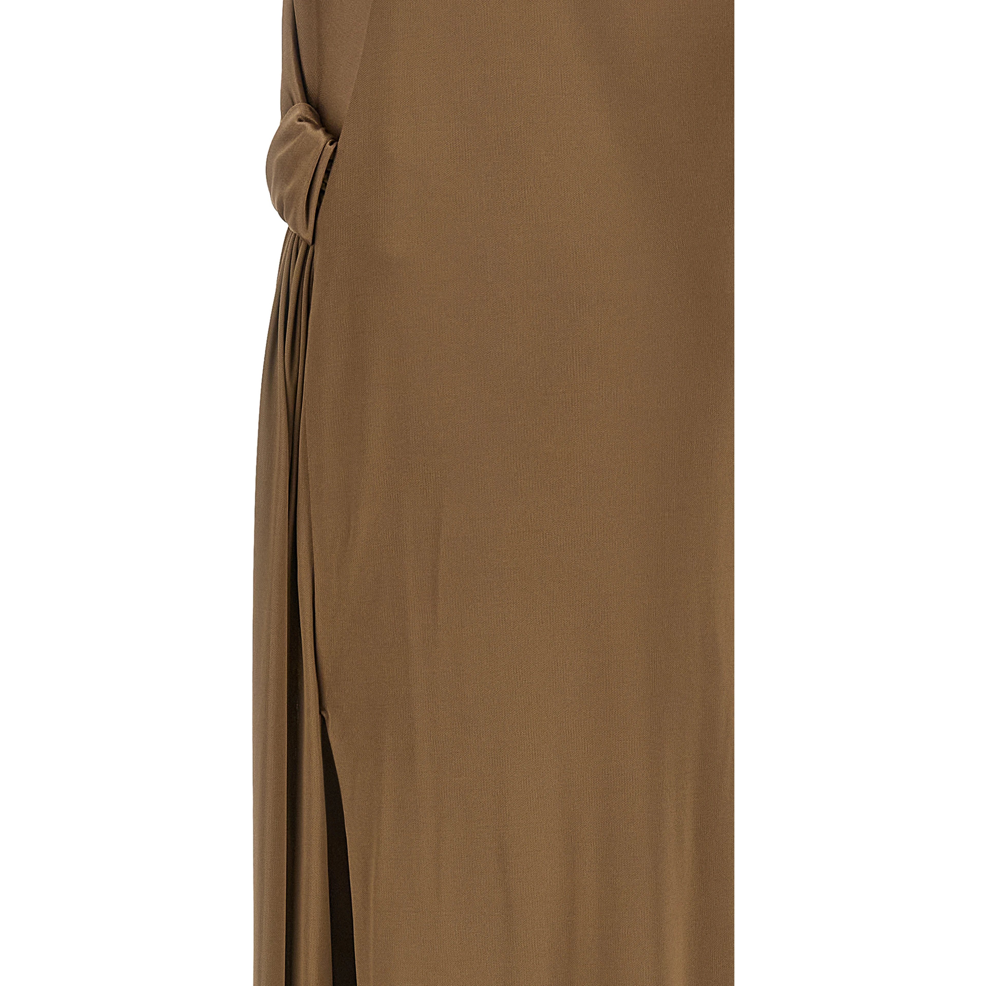Beige Viscose Long Dress