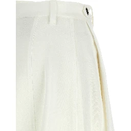White Viscose Midi Skirt