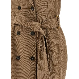 Beige Viscose Short Dress