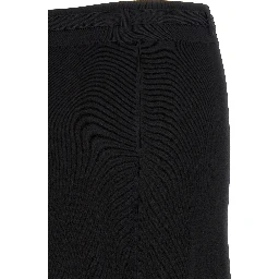 Black Viscose Midi Skirt