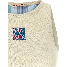 Beige Cotton Tank Tops