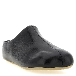 Black Calfskin Clogs
